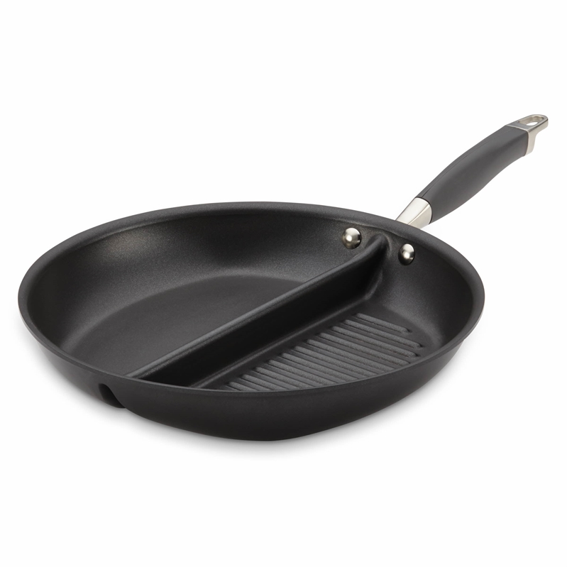 MasterPan Non-Stick 15 in. Divided Grill/Fry/Oven Meal Skillet